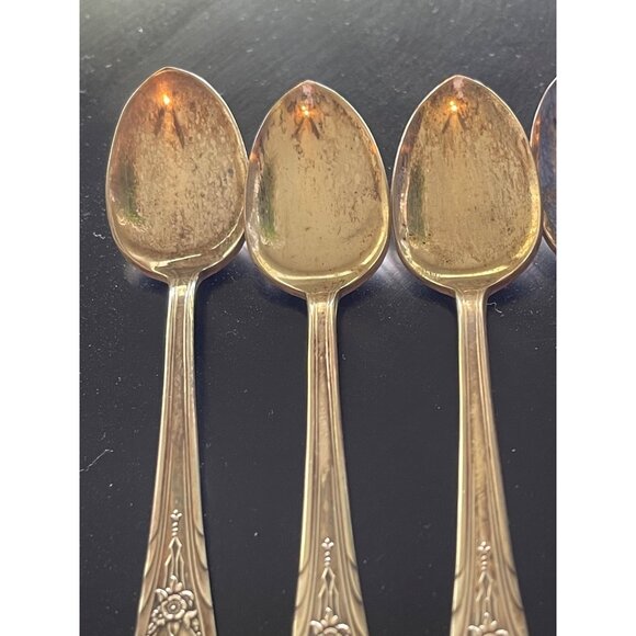 Newport Silver Plated Demi-Tasse Spoon Set Vintage Monogram Area - Picture 4 of 10